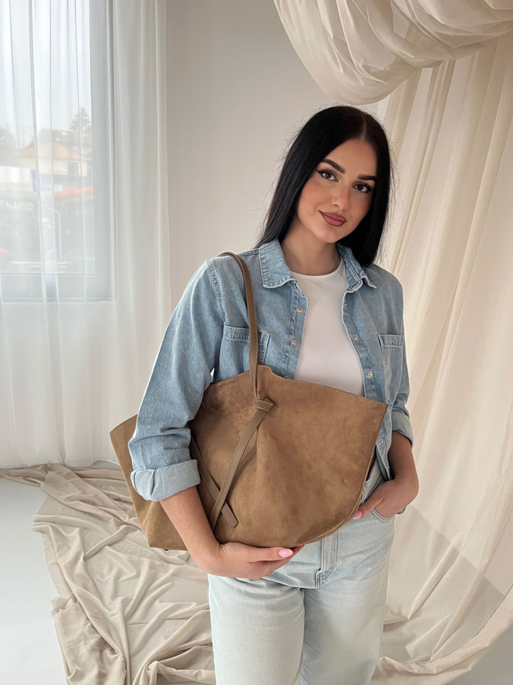 Svetlohnedá kabelka na rameno 58159-1-khaki