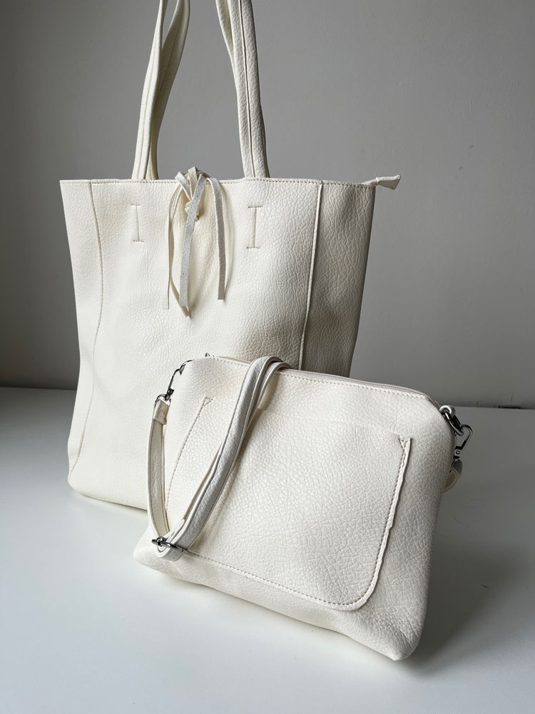 Béžová kabelka na rameno 2v1 S877-1-beige