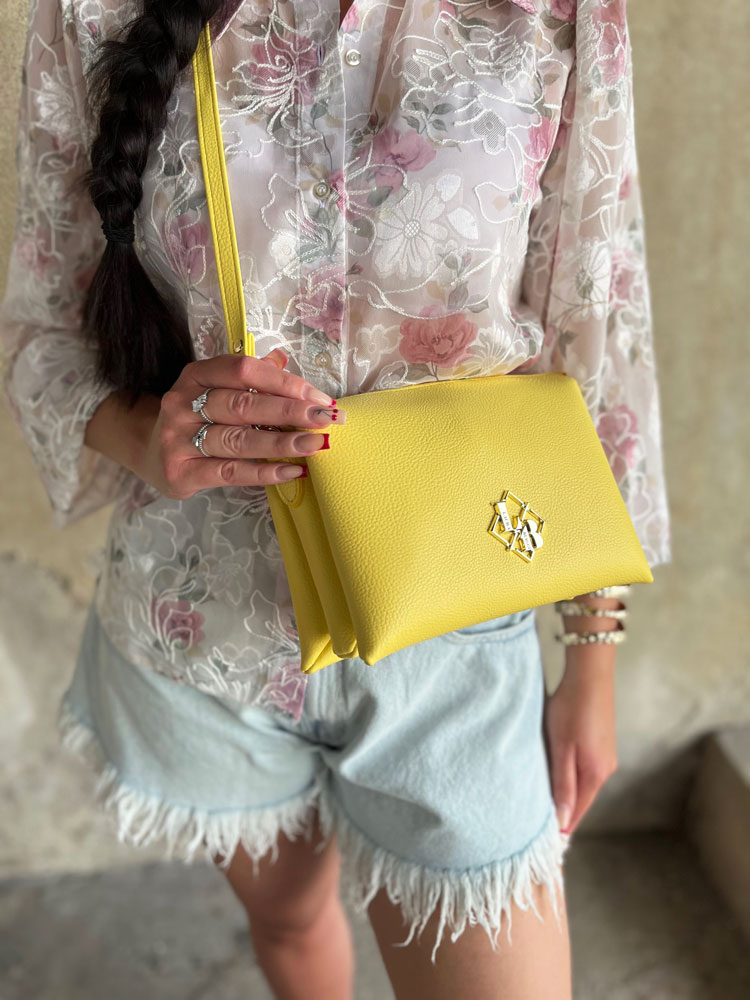 Žltá crossbody kabelka Laura Biaggi DX-JS259-yellow