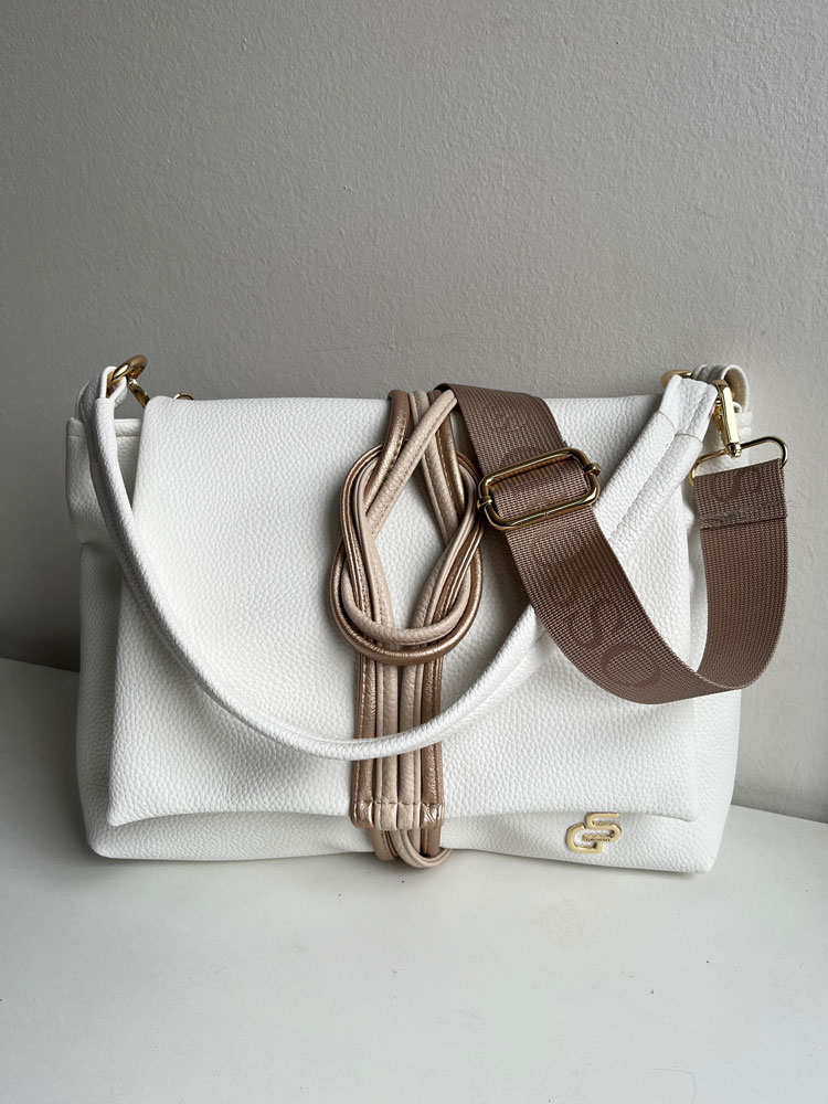 Dámska kabelka na rameno GROSSO biela