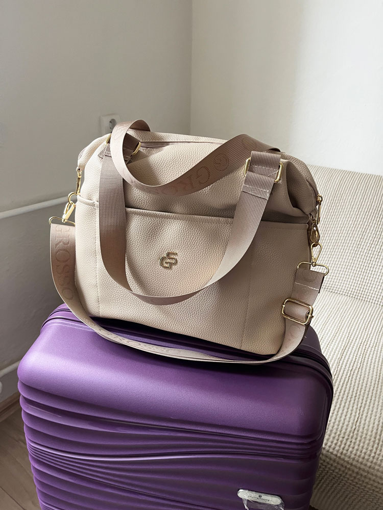 Dámska kabelka Grosso béžová – ideálna na cestovanie