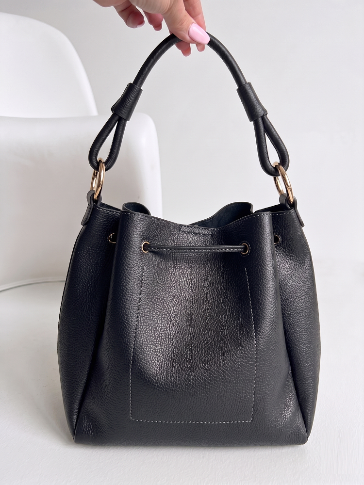 Dámsky vačok s crossbody kabelkou – elegantná 2v1 kabelka na každý deň čierna