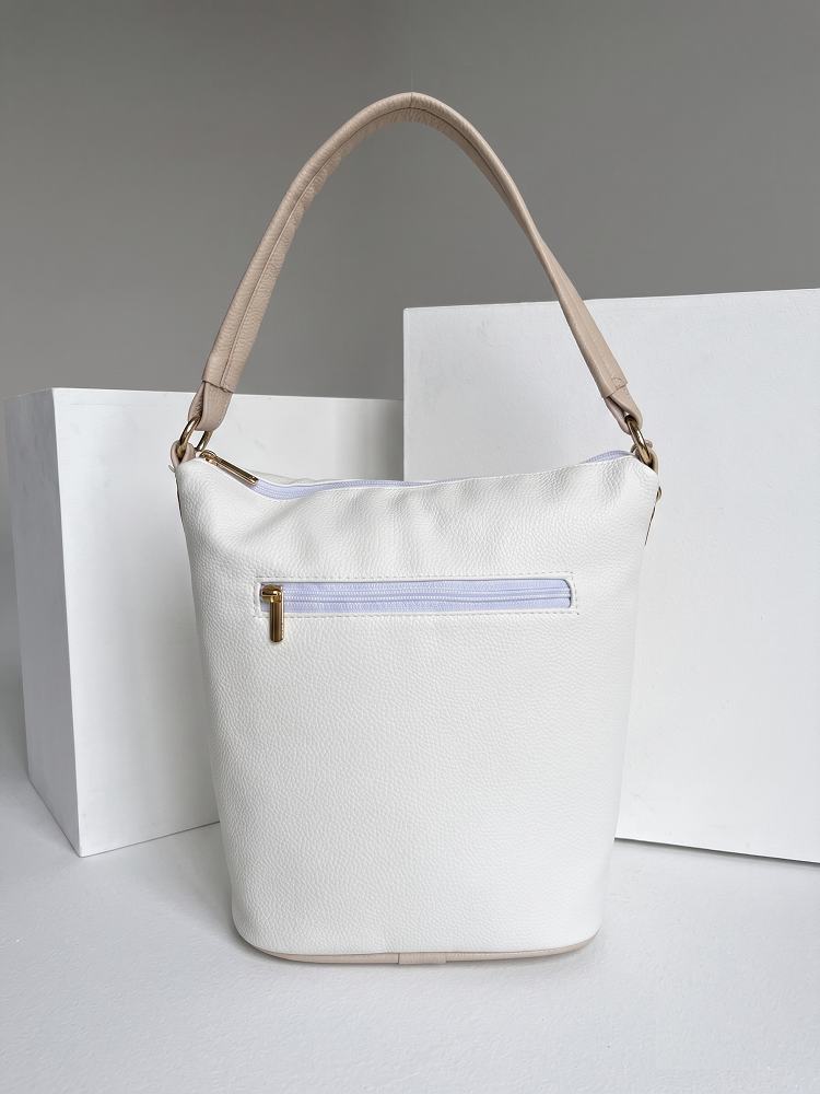 Biela crossbody kabelka s 2 ramienkami Grosso– na rameno aj crossbody