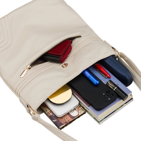 Béžová crossbody kabelka Peterson – praktická basic kabelka na každý deň