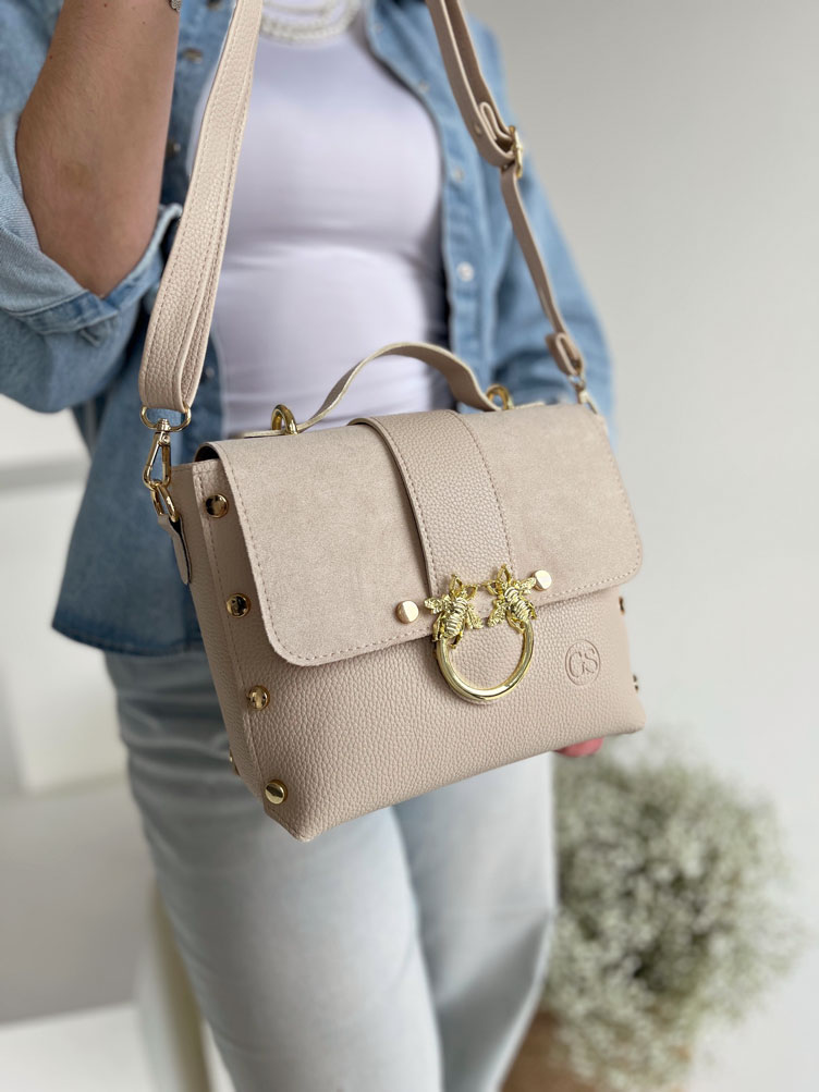 Béžová kabelka GROSSO GS-104-beige