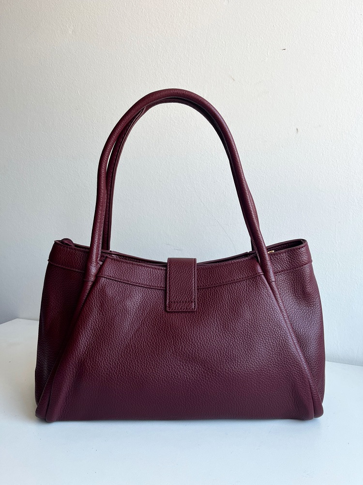 Dámska kabelka na rameno 2v1 s crossbody – bordová