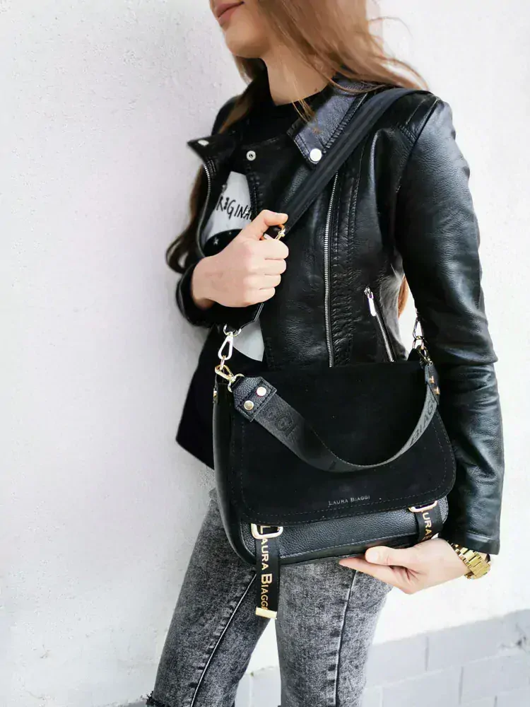 Čierna crossbody Laura Biaggi – praktická kabelka na rameno