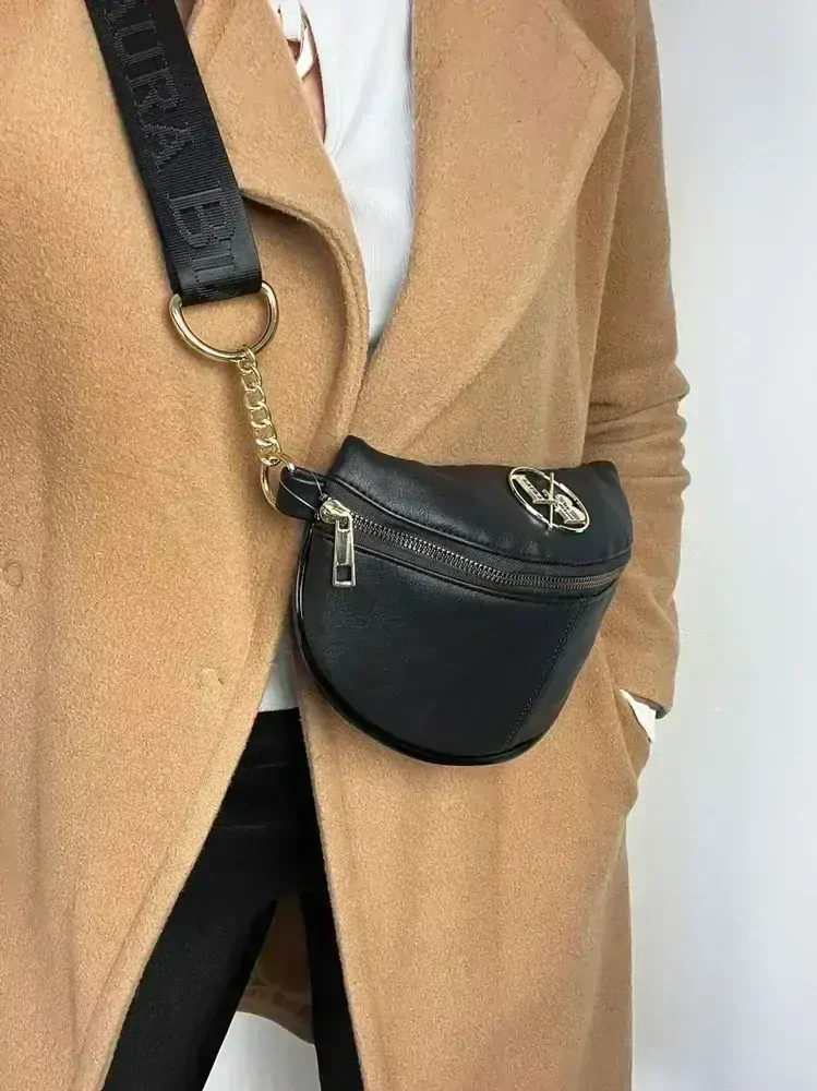 Čierna dámska ľadvinka Laura Biaggi - elegantná crossbody