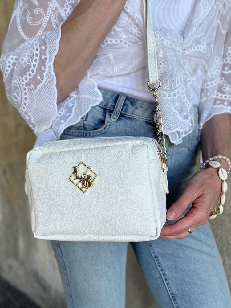 Ekokožená crossbody Laura Biaggi DX-JS-22-1-white