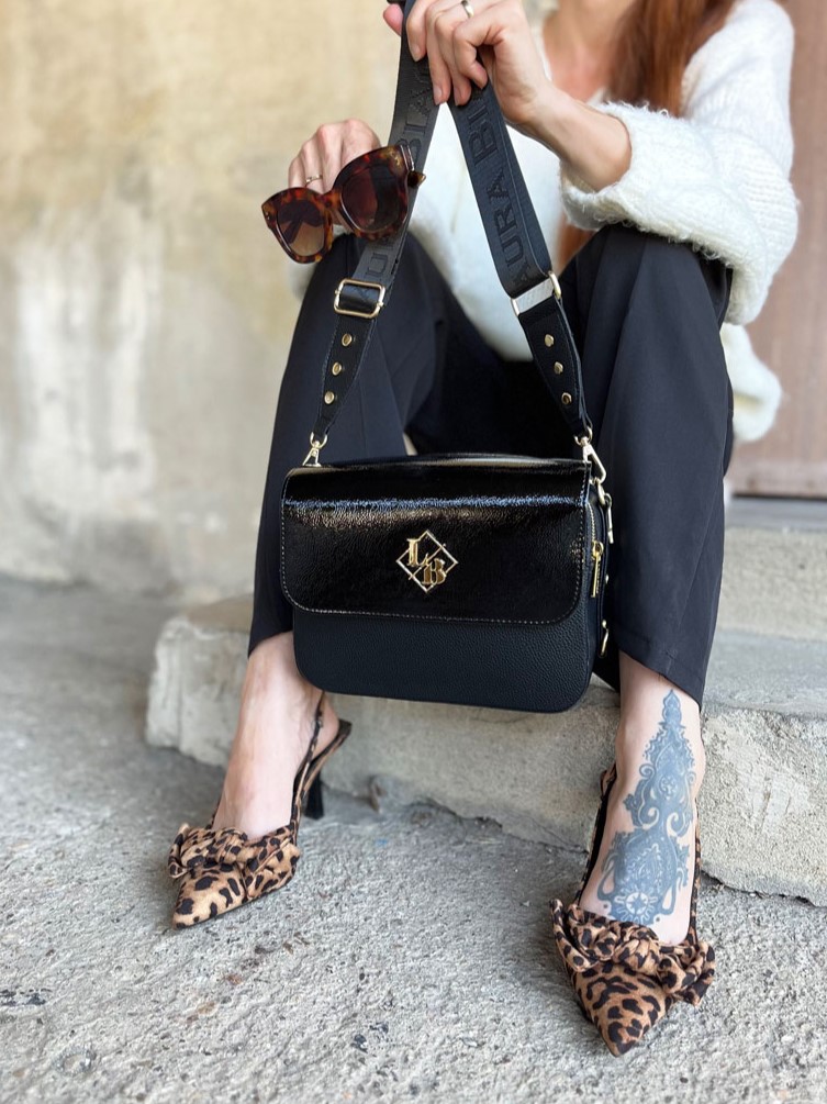 Čierna crossbody kabelka Laura Biaggi DX-JS170-blackLAK