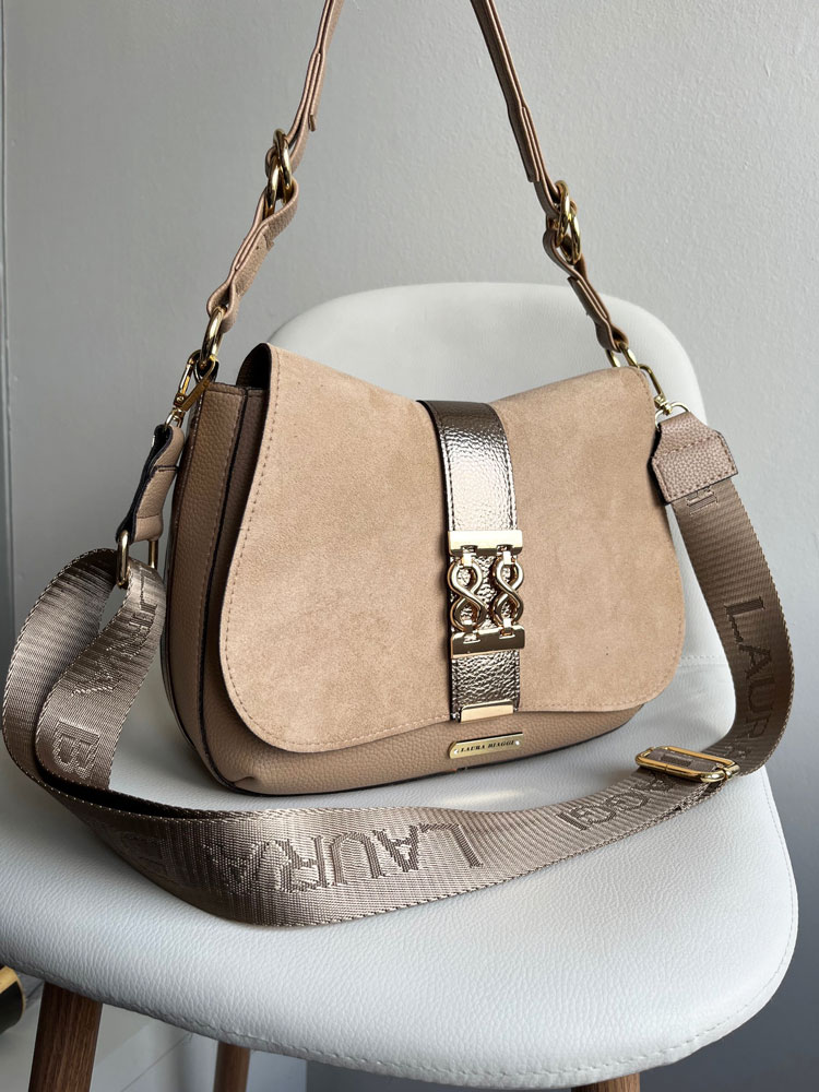 Kabelka na rameno/crossbody Laura Biaggi DX-F299-taupe