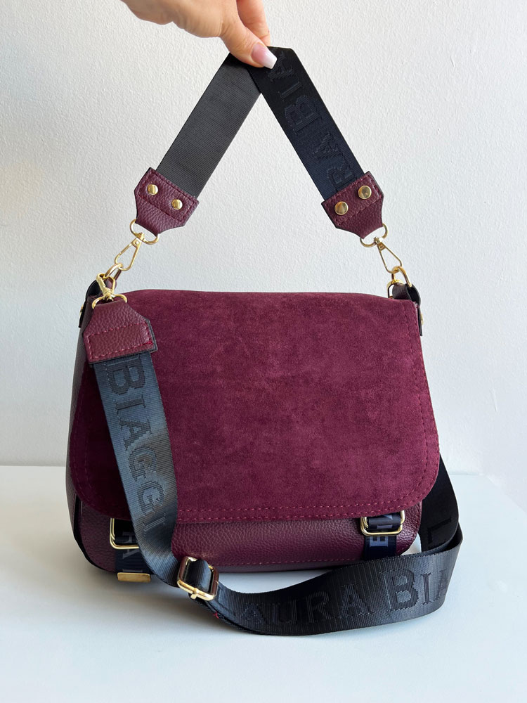 Bordová crossbody kabelka Laura Biaggi DX-F235-bordo