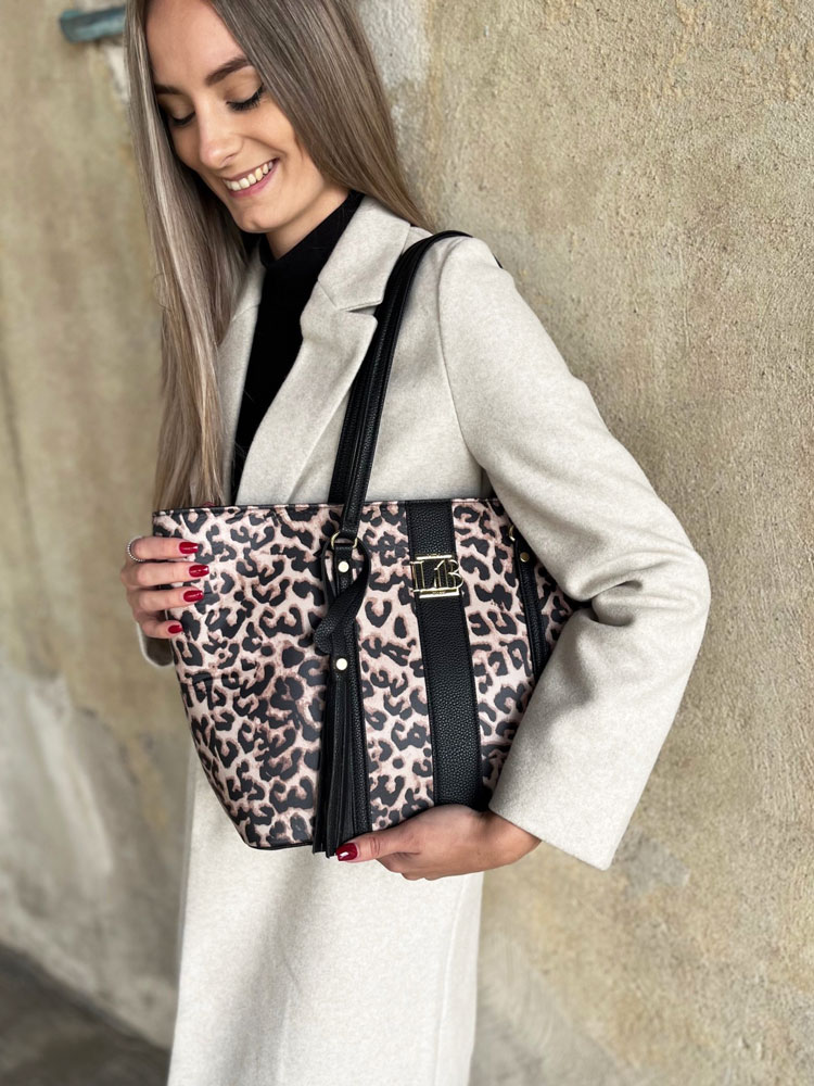 Dámska kabelka na rameno Laura Biaggi DX-JS312-blackPANTHER