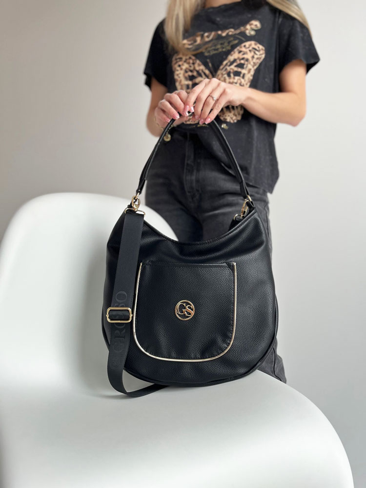 Dámska kabelka na rameno GROSSO GS-3142-black
