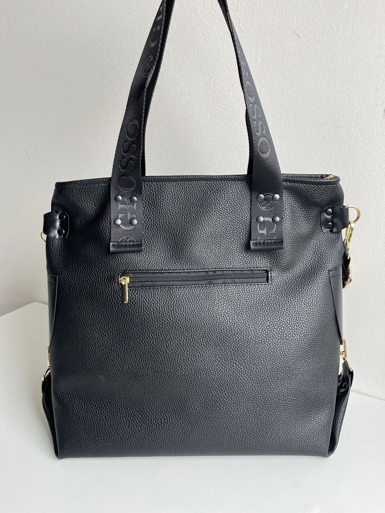 Dámska shopper kabelka na rameno Grosso čierna