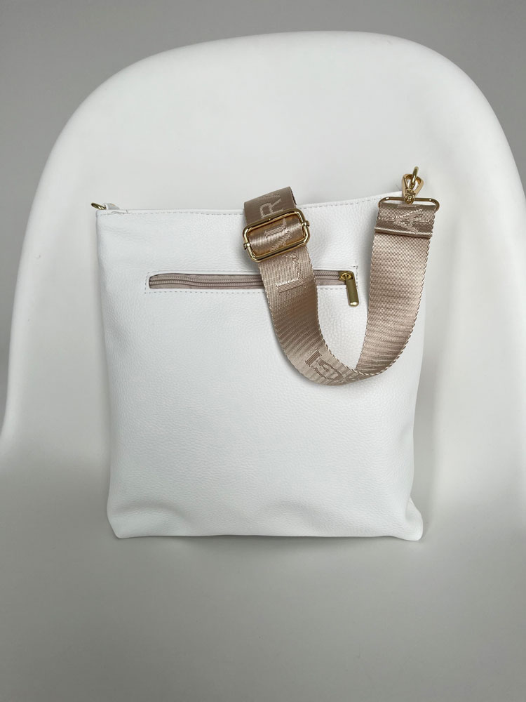 Biela crossbody Laura Biaggi - veľká a štýlová
