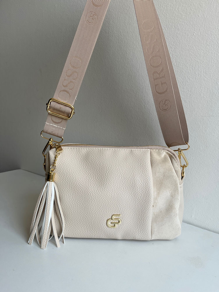 Béžová crossbody kabelka GROSSO - praktická na každý deň