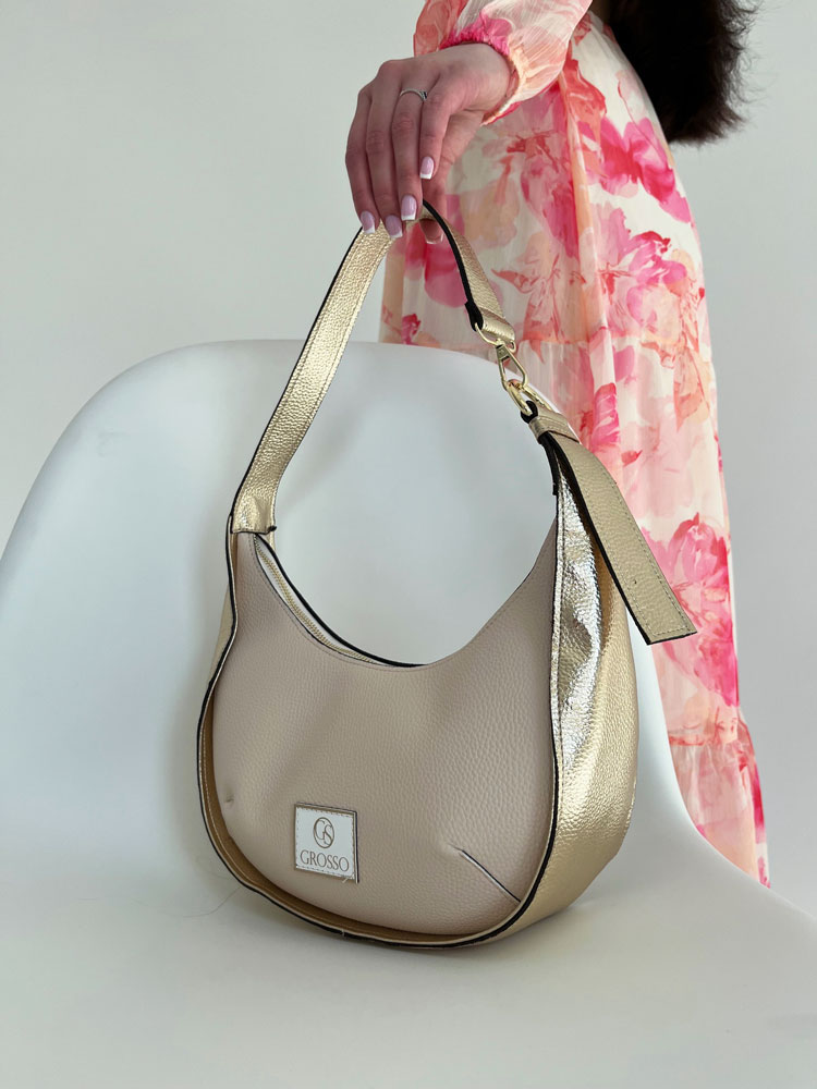 Béžová kabelka na rameno GS-3790-beige