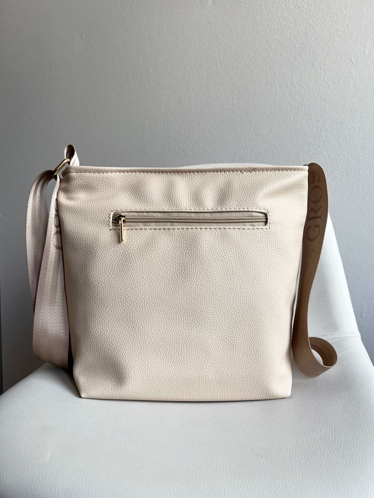 Béžová crossbody kabelka GROSSO GS-103-beigeNEW