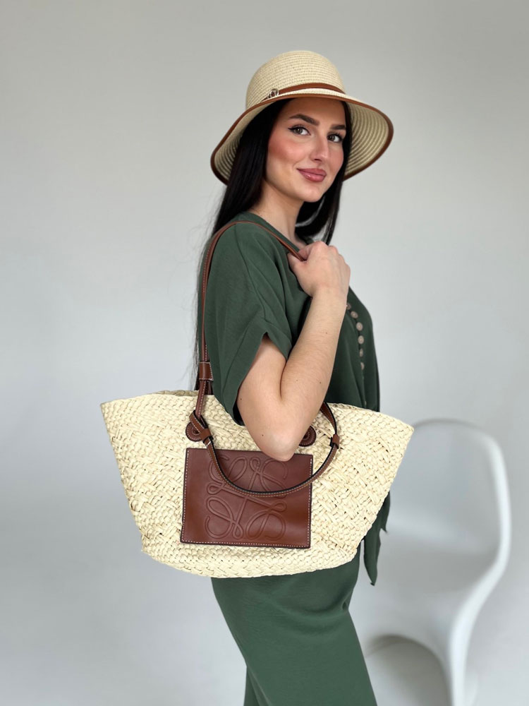 Dámsky slamený košík béžový