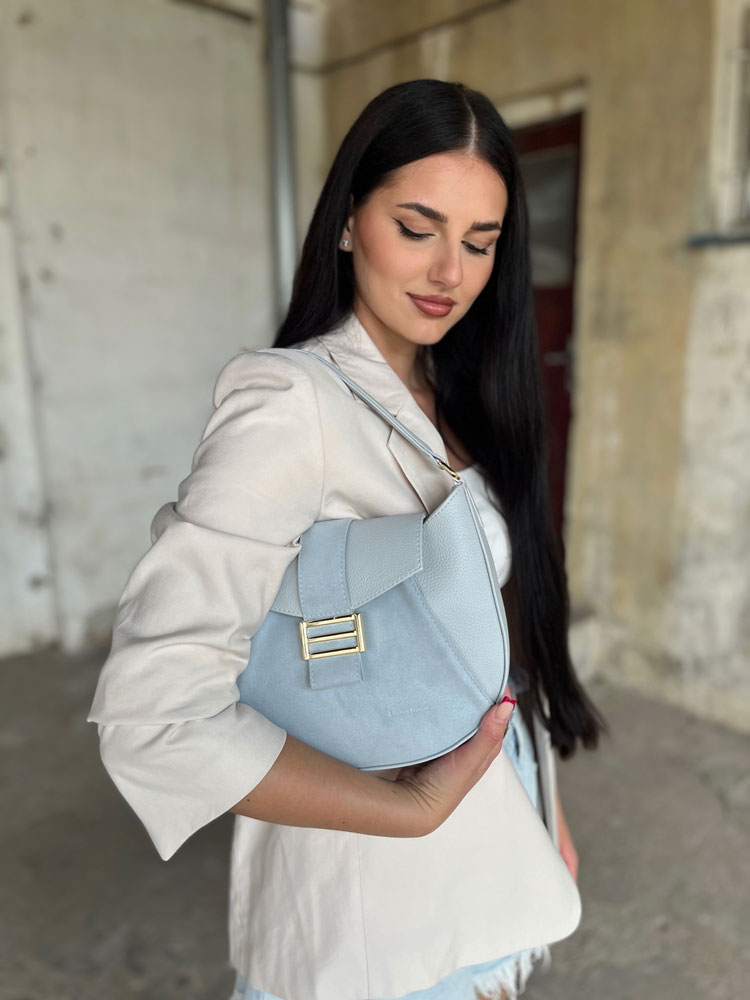 Modrá kabelka na rameno Laura Biaggi DX-S2507-light blue