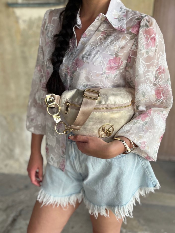Zlatá crossbody kapsička Laura Biaggi DX-KB82-db.gold