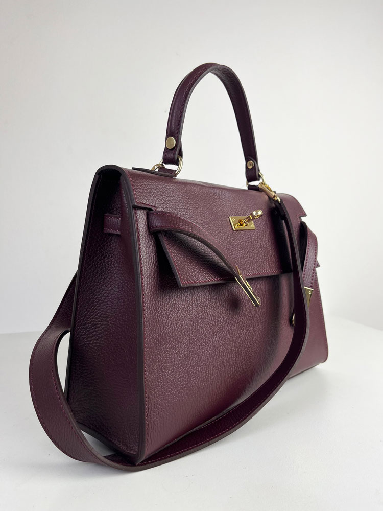 Bordová kožená aktovka Laura Biaggi DX-TS11-241-bordo