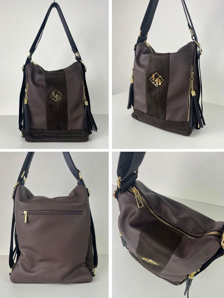 Tmavohnedá kabelka / vačok Laura Biaggi DX-322184-chocolateZAM