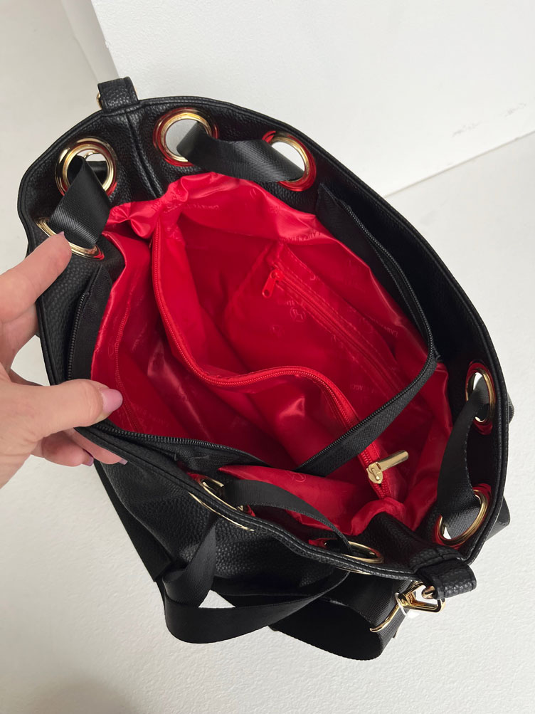 Čierna kabelka na rameno Laura Biaggi DX-M276-black