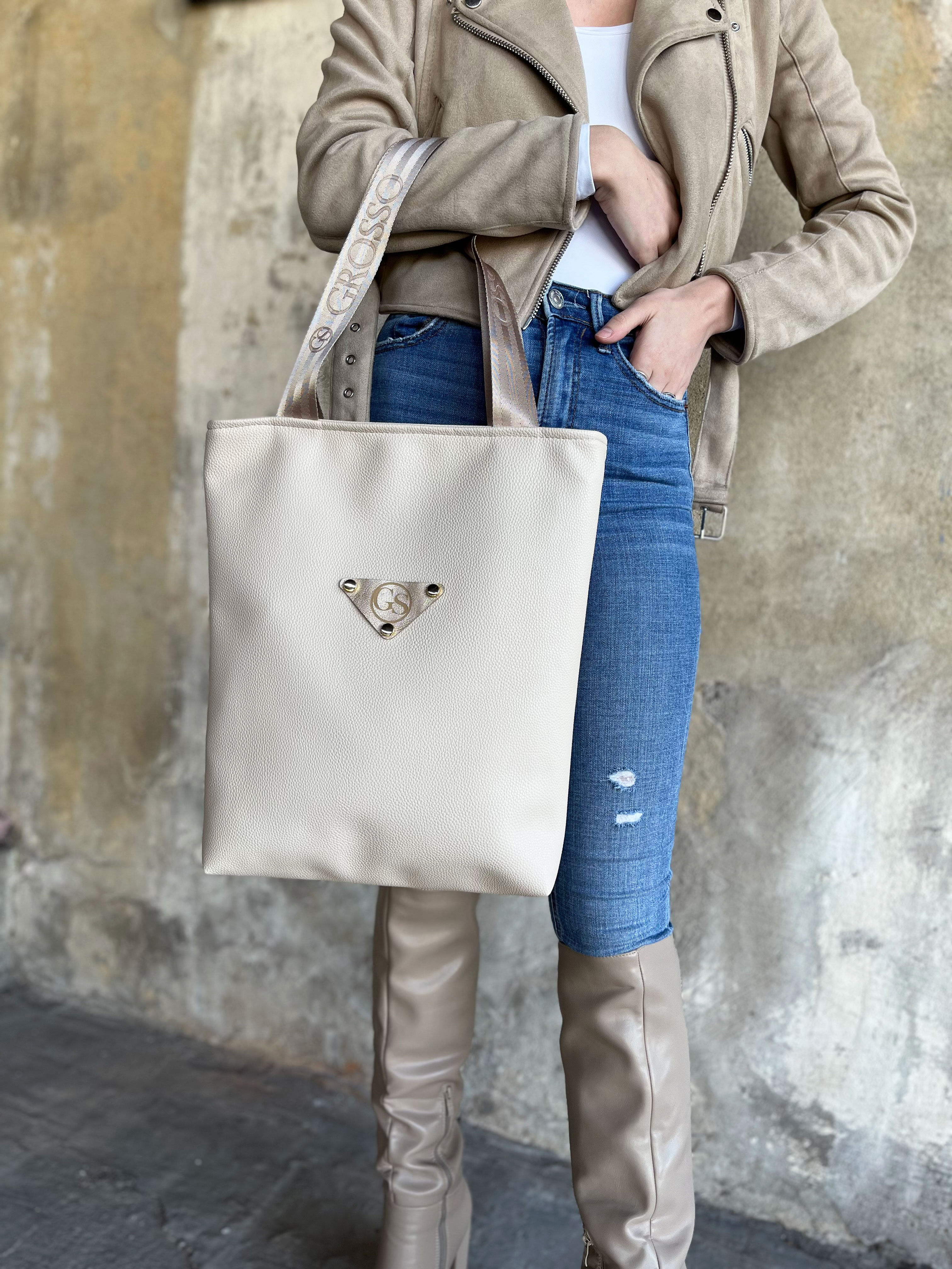 Kabelka na rameno GROSSO béžová