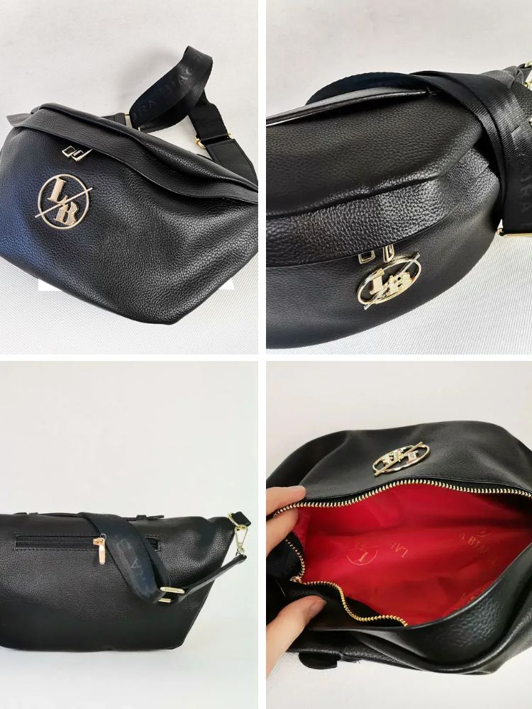 Čierna ľadvinka Laura Biaggi veľká a praktická aj ako crossbody
