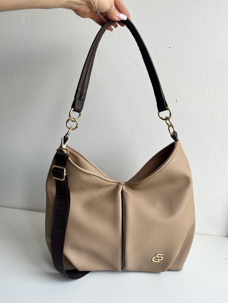 Hnedá kabelka na rameno Grosso - veľká crossbody A4