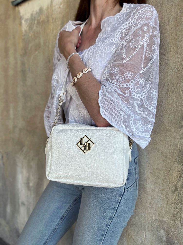 Ekokožená crossbody Laura Biaggi DX-JS-22-1-white