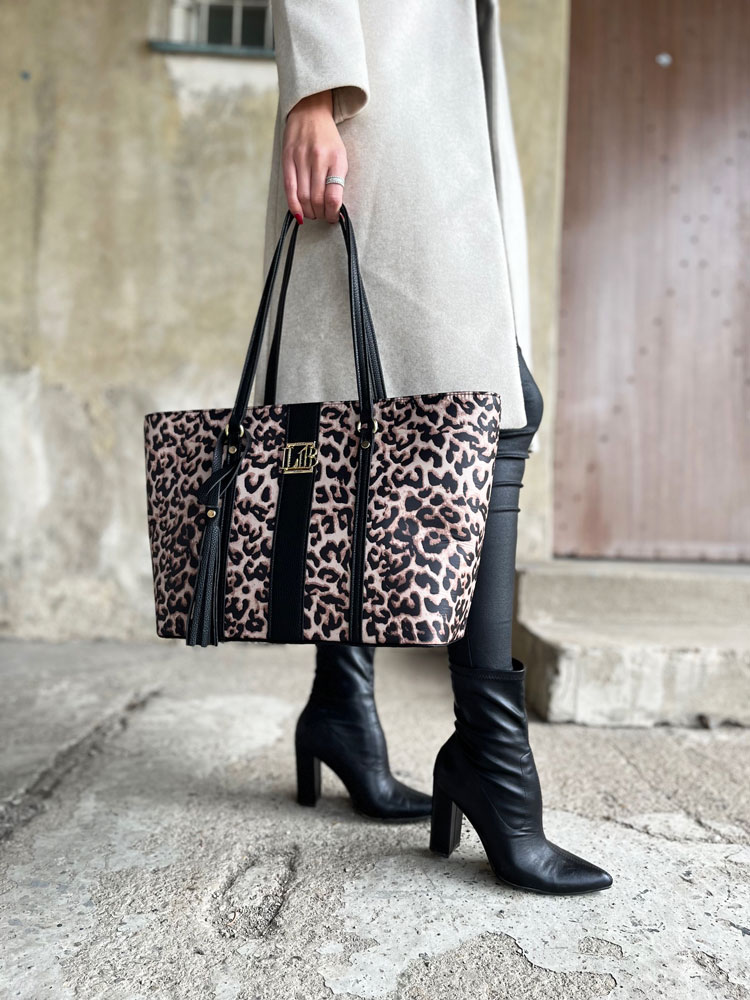 Dámska kabelka na rameno Laura Biaggi DX-JS312-blackPANTHER