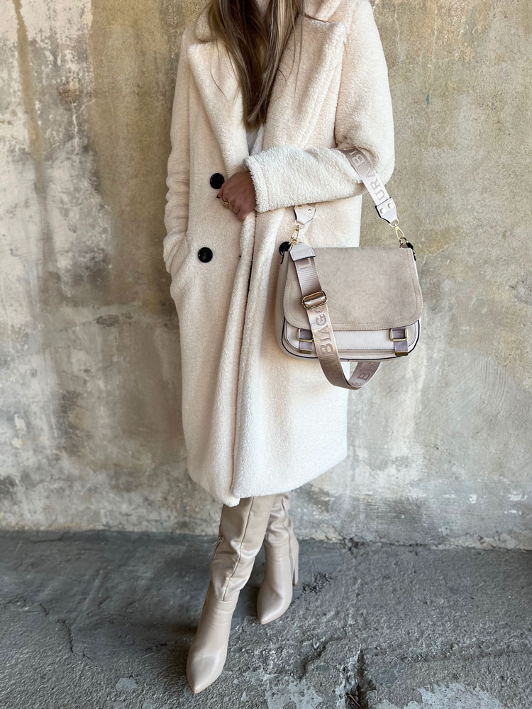 Béžová crossbody Laura Biaggi - praktická kabelka do práce