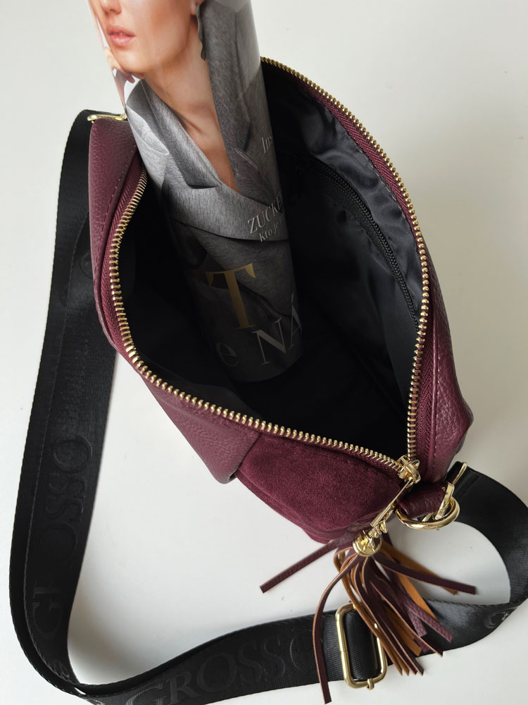 Bordová crossbody kabelka GROSSO GS-3171-bordo