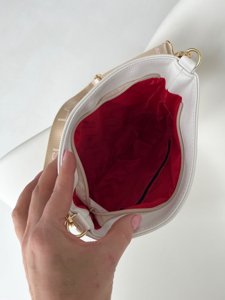 Biela crossbody Laura Biaggi - veľká a štýlová