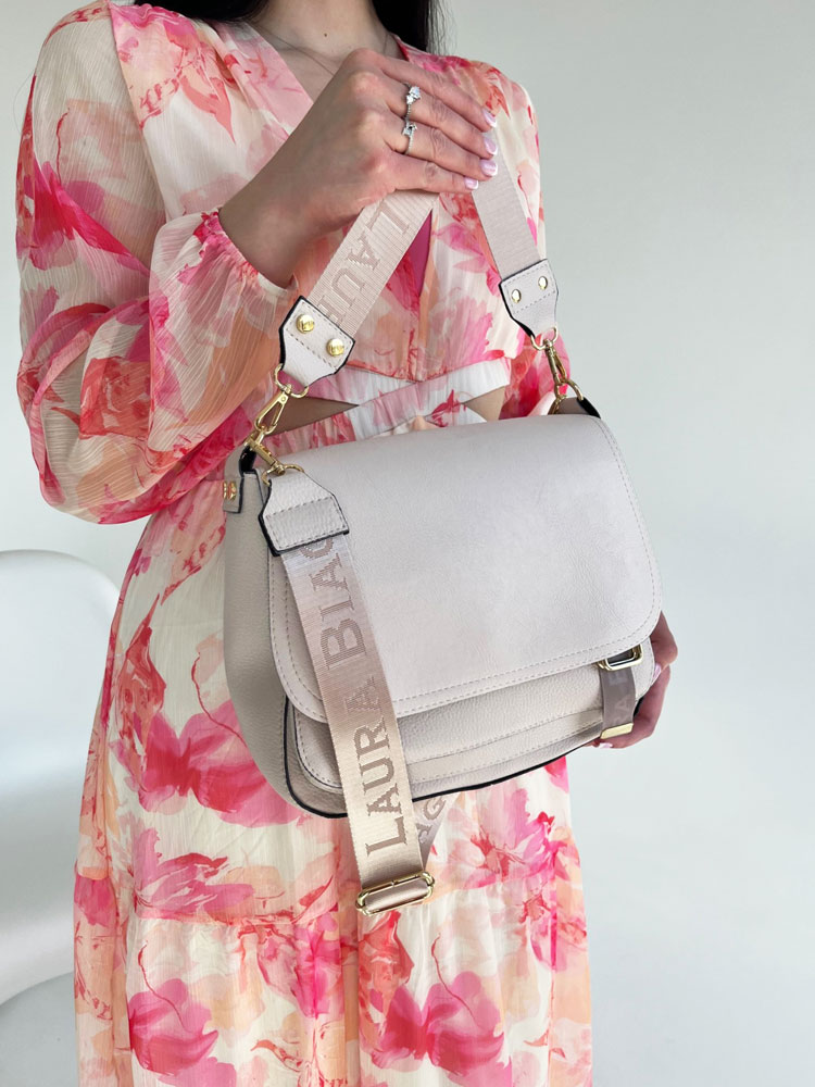 Béžová crossbody Laura Biaggi – praktická kabelka na rameno