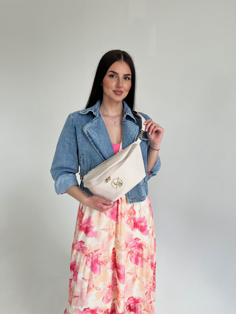 Ekokožená crossbody kapsička Laura Biaggi DX-JS-182-beigeECO