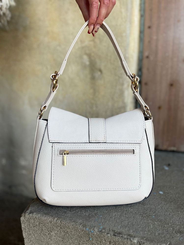 Béžová kabelka na rameno/crossbody Laura Biaggi DX-F299-creamECO