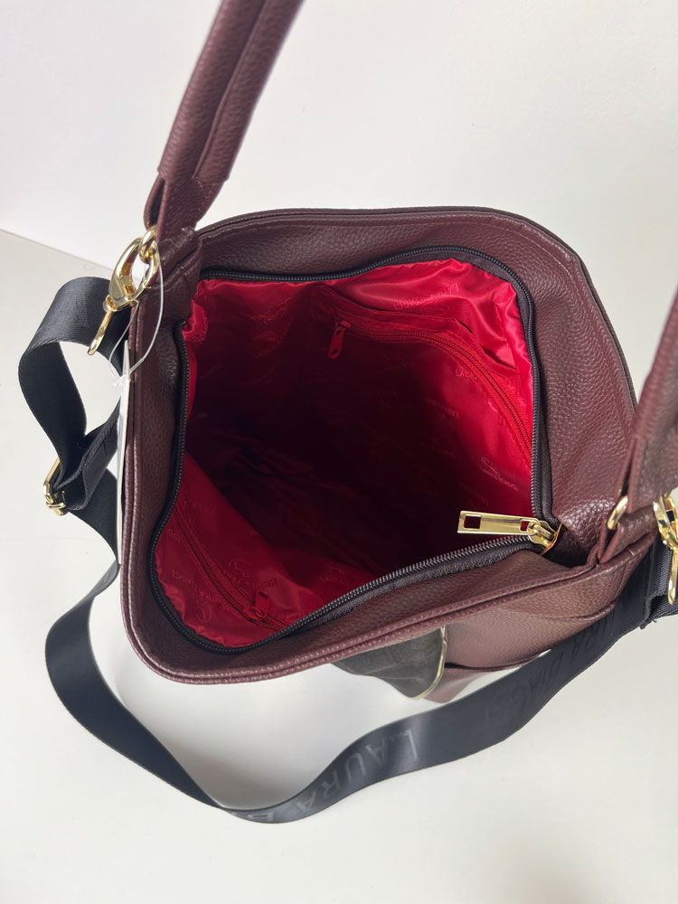 Bordová kabelka na rameno Laura Biaggi DX-KB217-bordo