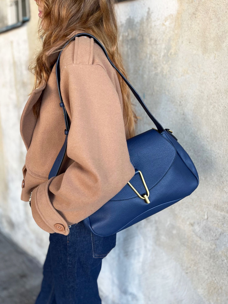 Modrá kabelka na rameno F-201-3-blue