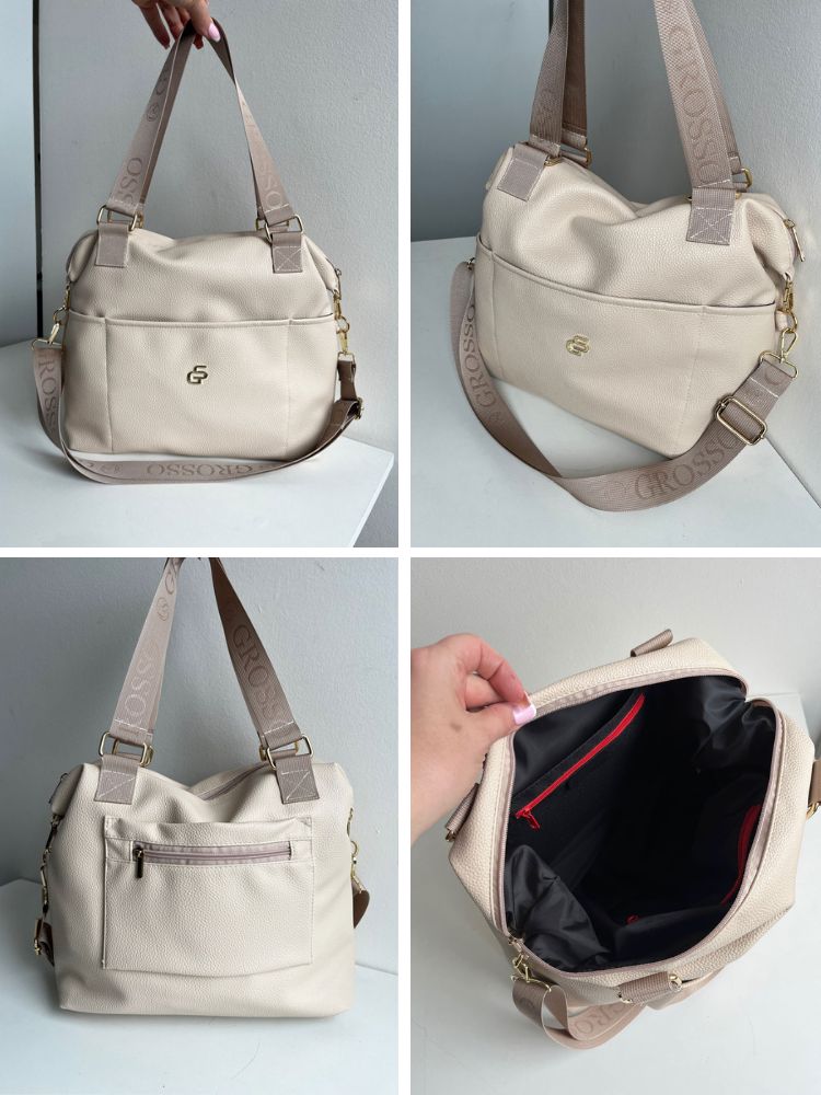 Dámska kabelka Grosso béžová – ideálna na cestovanie