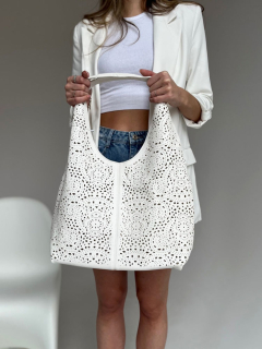 Biela kabelka na rameno 2v1 F-183-white