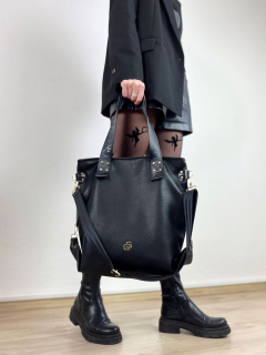 Dámska shopper kabelka na rameno Grosso čierna